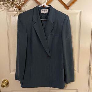 Kasper Gray Blazer Professional Suit Jacket